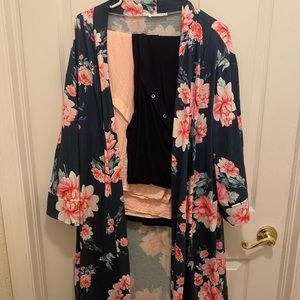 Birthing/hospital robe with 2 nursing gowns
